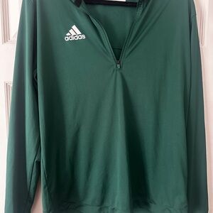 Adidas Forest Green Quarter-Zip Top